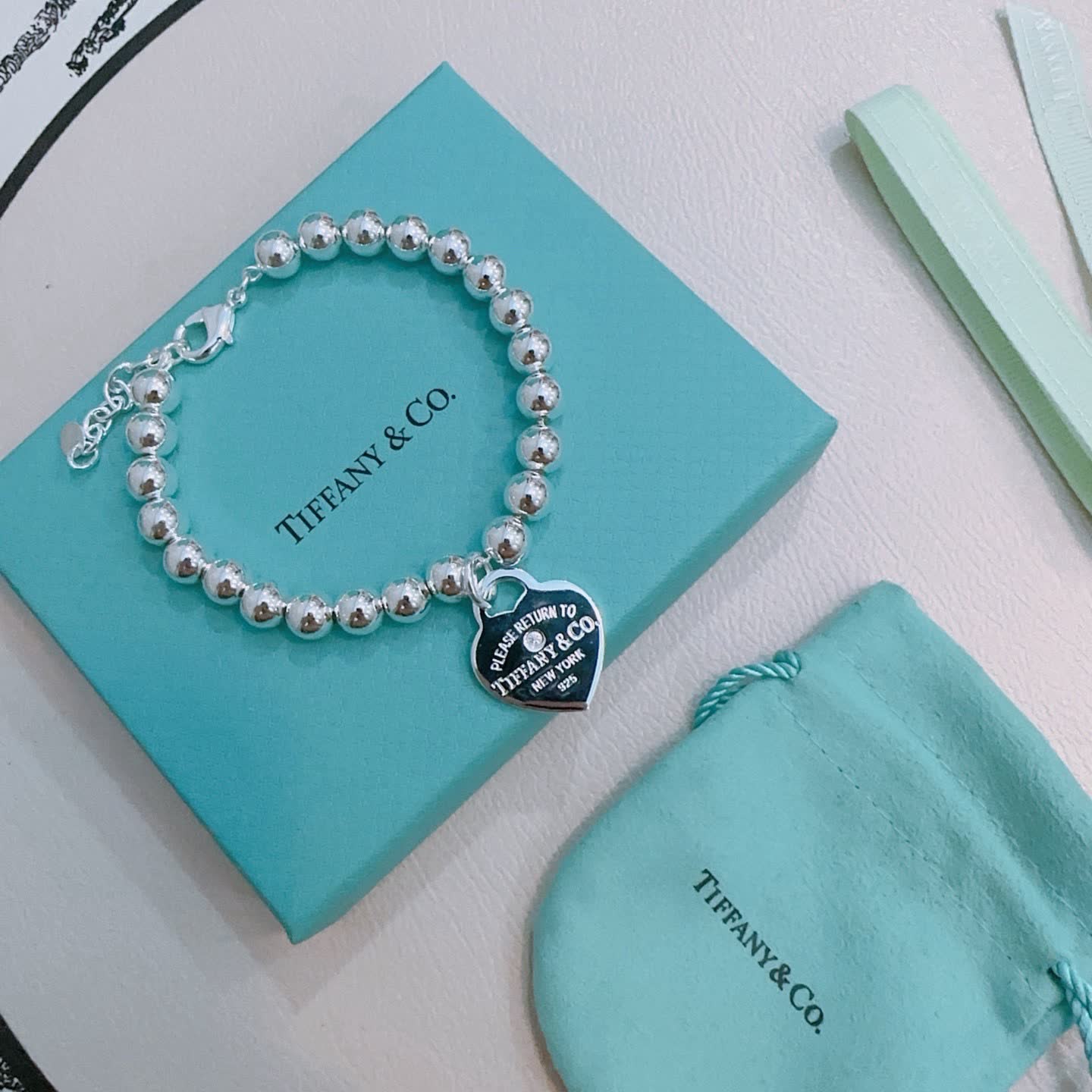 Tiffany & Co. Return to Tiffany Silver Bead Bracelet
